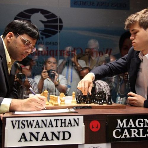 Viswanathan Anand against Magnus Carlsen